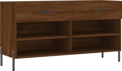Produktbild von vidaXL Schuhbank Braun Eichen-Optik 102x35x55 cm Holzwerkstoff