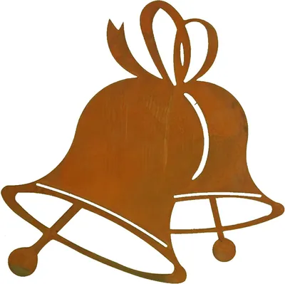 Produktbild von Rostikal 2er Set Weihnachtsdeko Glocken 15 x 15 cm Gartendeko Rost Fensterdeko hängend Christbaumschmuck