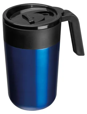 Produktbild von Doppelwandiger Trinkbecher aus Edelstahl / 400ml / Farbe: blau