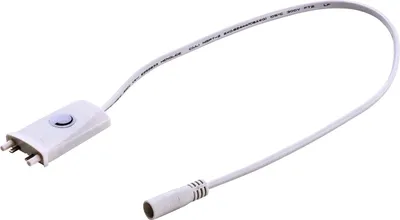 Produktbild von Heitronic Dimmschalter Mecano mit 500 mm Verbindungskabel zwischen Leuchte und Vorschaltgerät HEI-21404