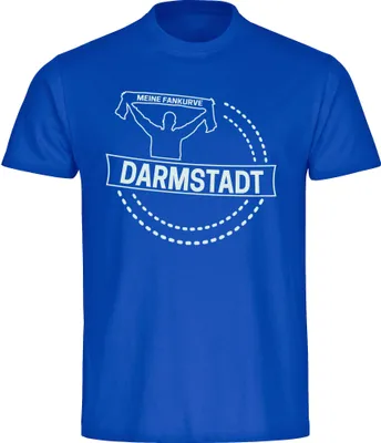 Produktbild von multifanshop Herren T-Shirt - Darmstadt - Meine Fankurve, blau, Größe 3XL