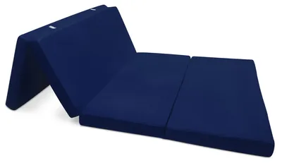 Produktbild von Beautissu Klappmatratze Gästebett Faltmatratze Campix, 120x195cm, Dunkelblau
