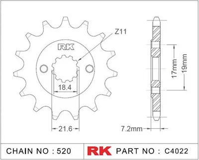 Zdjęcie produktu dla RK Ritzel 520 13Z Standard