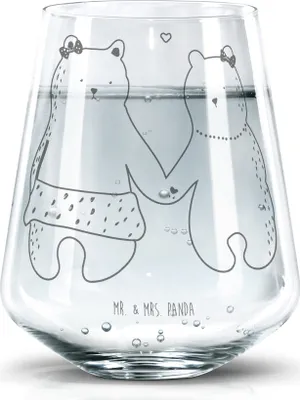 Produktbild von Mr. & Mrs. Panda Glas Bär Freundin - Transparent - Geschenk, Beste Freund Liebe Liebesbeweis Verliebt Kumpel Kumpeliene, Teddy, getränkebecher, Wasserbecher, Dekoglas