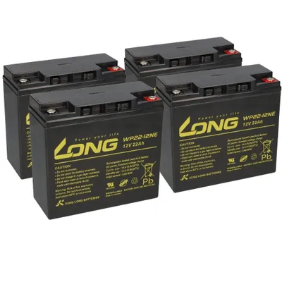 Produktbild von 4x Kung Long WP22-12NE AGM-Akkus 12V 22Ah (48V) – für Rolektro 5 Eco-City Plus 45