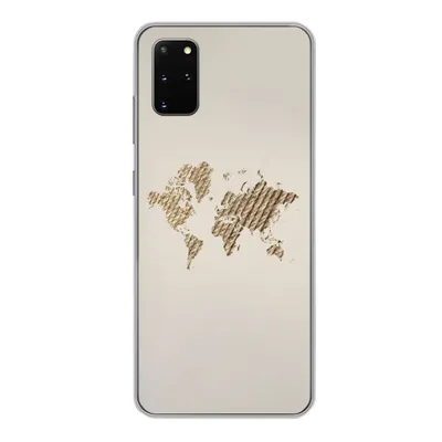 Produktbild von MuchoWow® Handyhülle Schutzhülle Hülle für Samsung Galaxy S20 Plus Weltkarte - Seil - Braun Silikon Softcase Handy Hülle - Hartschale
