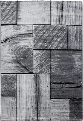 Produktbild von Kurzflor Teppich PARMA Schwarz 80 x 150 cm