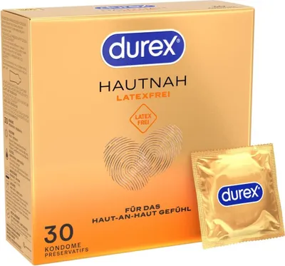 Zdjęcie produktu dla Durex 3307610, Prezerwatywa dla mężczyzn, Płynny, Przezroczysty, Poliizopren, 56 mm, 30 szt.
