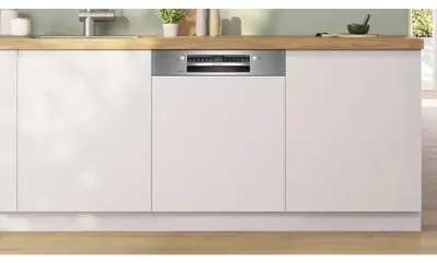 Zdjęcie produktu dla Bosch Serie 4 SMI4ECS28E, Częściowo wbudowany, Pełny rozmiar (60 cm), Czarny, Stal nierdzewna, Przyciski, 1,75 m, 1,9 m