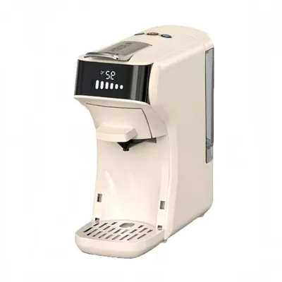 AIORBER 6-in-1 Kapsel Kaffeemaschine, 19 Bar, Heiß- und Kaltfunktion, Nespresso, Kaffeepulver, 7 Wasserlevel, programmierbare Extraktion, Weiß