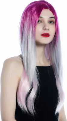 Produktbild von WIG ME UP Perücke lang glatt Mittelscheitel Ombre Balayage Grau Pink Rosa ZM-1031-R20140