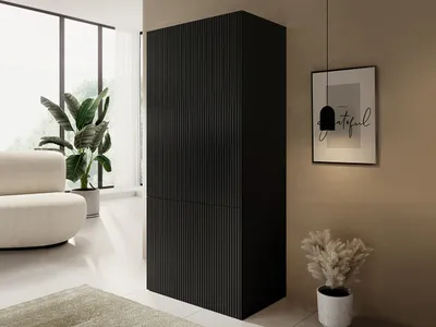 Obrázok produktu pre Úzka šatníková skriňa 90 cm CRATO - čierna