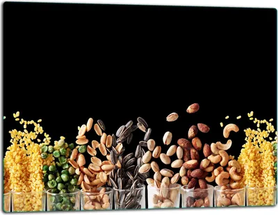 Produktbild von Glasschneidebrett Herdabdeckplatte Glaskeramikkochfeld Universal 52x40 cm Schwarz