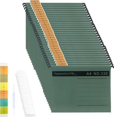 Produktbild von Hängemappen A4, 30 Stück, grün, Polypropylen, für Organisation