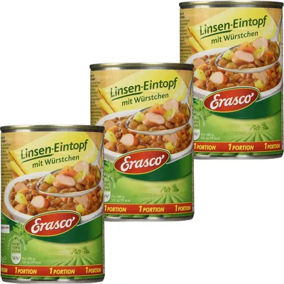 Obrázok produktu pre Erasco šošovicový guláš s klobásami pre celú rodinu 400g 3-pack