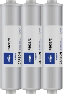 Produktbild von Swan Inline Aktivkohle Wasserfilter 12 Zoll für Umkehrosmose, Filtersystem, 1/4“ Zoll (6,35 mm) Anschluss, 3 Stücke