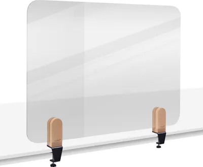 Zdjęcie produktu dla Legamaster ELEMENTS dzielnik biurka transparentny 60x80cm zaciski, Dzielnik biurka, Przezroczysty, 600 x 5 mm, Polimetakrylan metylu (PMMA), Zacisk, 4,8 cm