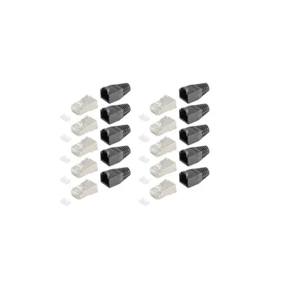 Productafbeelding van Shiverpeaks BS72057-S-10, RJ-45, Zwart, Metallic, Cat5e/6, Goud, 10 stuks
