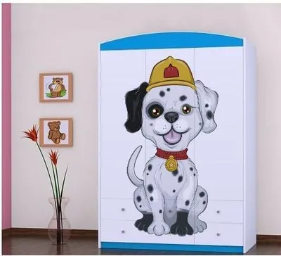 Immagine prodotto di BDW, armadio con cassetti, per camera da letto, 128×190 cm, 3 ante, blu 6