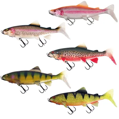 Produktbild von Fox Rage Replicant Trout 18cm 70g Shallow Gummifisch - Swimbait, Farbe:Supernatural Golden Trout