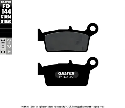 Obrázok produktu pre Brzdové doštičky Galfer FD144G1054 Polokovové