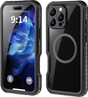 Produktbild von Wasserdichte Schutzhülle SHELLBOX GT, kompatibel mit MagSafe, für das iPhone 16 Pro Max, schwarz