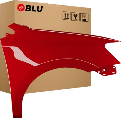 Immagine prodotto di BLU Parafango compatibile con VW Volkswagen Polo 6R1 LY3D Destra Rot TornadoRot | 2009-2017 | Anteriore | Verniciato | Pronto per il montaggio | Acciaio
