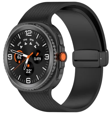 Obrázek produktu pro Silikonový náramek s magnetickou sponou pro Samsung Galaxy Watch 8 / 8 Classic check design černý