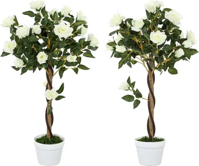 Produktbild von Kunstbaum, Künstliche Pflanze im Zementtopf, Kunstpflanze