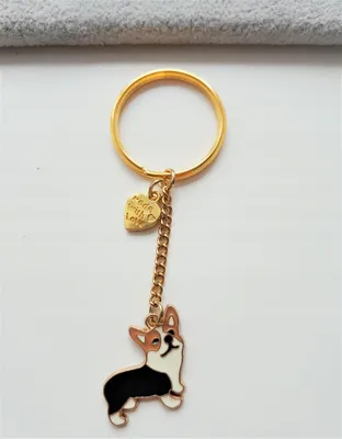 Produktbild von Goldener Corgi-Hund-Schlüsselanhänger