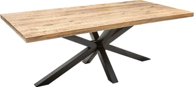 Produktbild von riess-ambiente Massiver Industrial Esstisch GALAXIE 200cm Mangoholz sternenförmiges Gestell Esszimmertisch Konferenztisch Tisch
