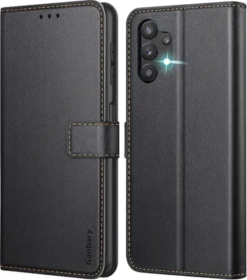 Produktbild von Handyhülle Samsung Galaxy A13 4G Premium Leder Tasche Schwarz
