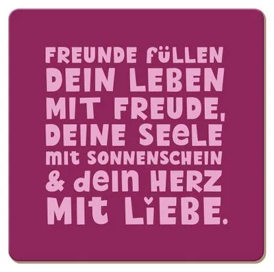 Produktbild von Korkuntersetzer Freunde füllen dein Leben