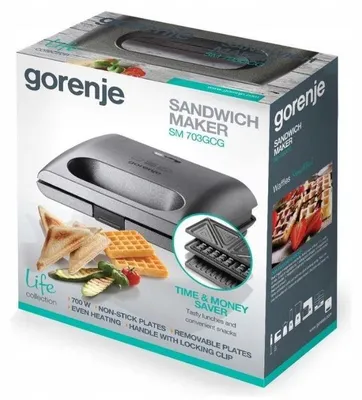 Produktbild von 3-in-1 Sandwichtoaster Gorenje 700W-Sandwich, Waffeleisen, Grill