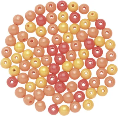 Produktbild von Glorex Holzperle orange mix 15 mm - 14 Stück