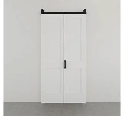 Produktbild von Pertura Falt-Schiebetür-Komplettset Milav Midbar weiß grundiert 900x2150 mm inkl. Laufschiene mit Rolle, Griff-Set