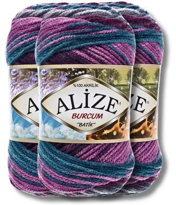 Image de Alize 3 x 100 g Burcum Batik Laine dégradée, crochet, tricot (3366)
