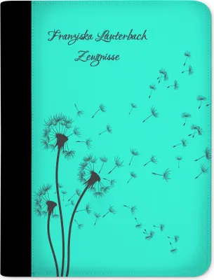 Produktbild von Zeugnismappe, Dokumentenmappe, Ordner A4, Pusteblume Türkis