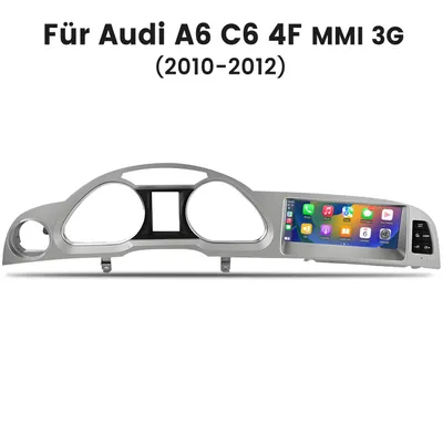 Productafbeelding van 8.8-inch Android 15 2+64GB autoradio met CarPlay, geschikt voor AUDI A6 C6 MMI 3G (2010-2012), inclusief GPS-navigatie, DAB+, 4G, Wi-Fi en Bluetooth, met 8-kern processor
