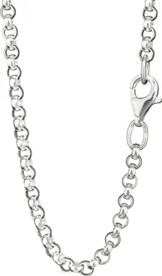 Produktbild von 55cm Collier Erbskette 925 Sterling Silber Rund Halskette Karabiner 2,7mm Breit
