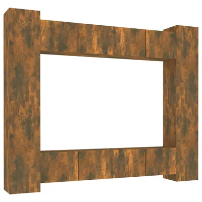 Produktbild von vidaXL 8-tlg. TV-Schrank-Set Räuchereiche Holzwerkstoff