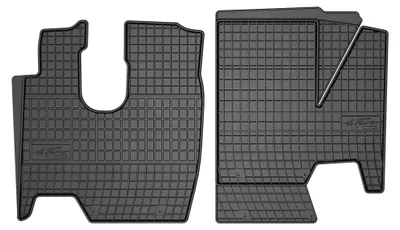 Produktbild von Gummi-Fußmatten vorne für Mercedes-Benz Atego 2 2005-2013 – 2-tlg, Schwarz, passgenau