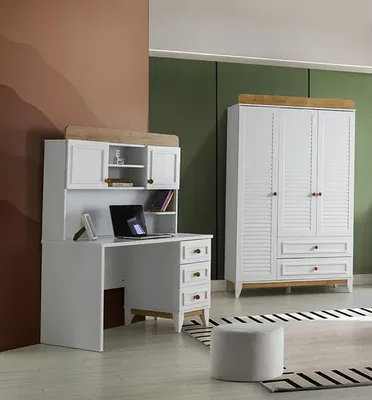 Productafbeelding van Bureau, kledingkast en bedcombinatie voor de kinderkamer