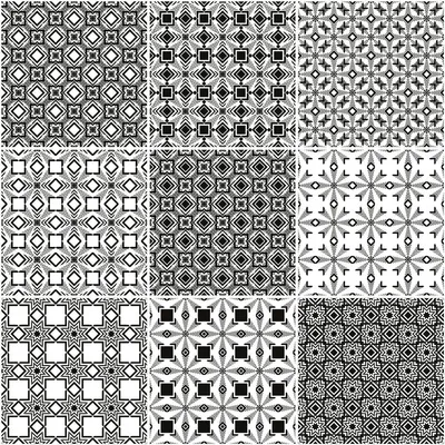 Image de Autocollants muraux – Autocollants pour carrelage pour la cuisine et la salle de bain – 9 autocollants de style scandinave – 9 autocollants de 15 x 15 cm