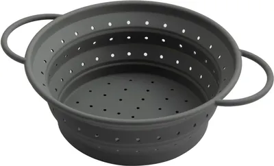 Produktbild von Faltbare Pastazeef - platzsparend und spülmaschinenfest - 1 Stück - grau - Silikon - 25 cm