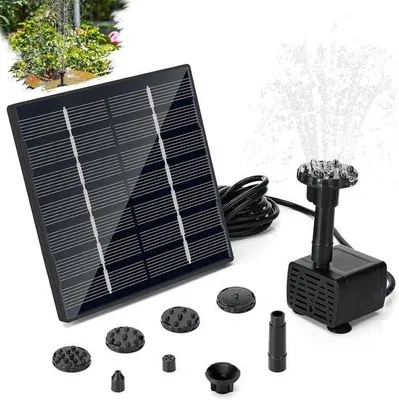 Produktbild von Solarbrunnen - Brunnen auf Solarenergie - Wasserornament Teich - Für Vogelteich oder Fischteich - Dekorativ