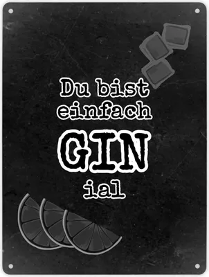 Produktbild von Metallschild XL in 21x28 cm mit Spruch Du bist einfach GINial