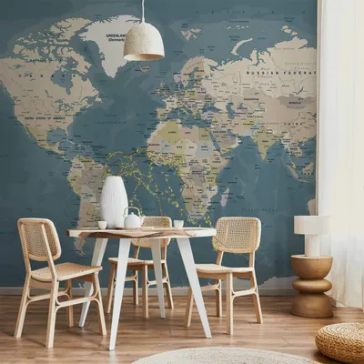 Produktbild von Vlies Fototapete - Vintage World Map 300x210 cm Karten k-B-0063-a-a