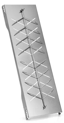 Image de Planche pour saumon grillé, 19 cm, en acier inoxydable, pivotante à 180 degrés, pour une utilisation en extérieur