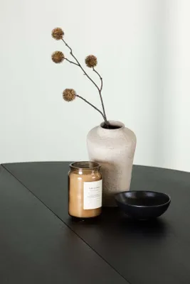 Produktbild von Matilda Esstisch Ø130cm, mit Auszug mit Zusatzplatten schwarz.